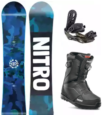 Snowboard en snowboardschoenen